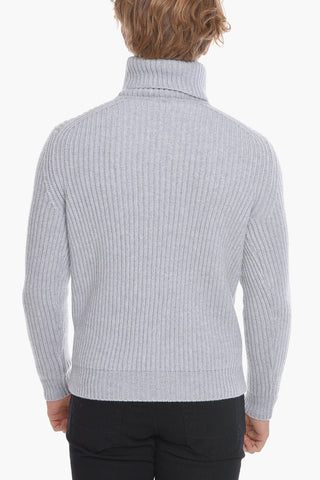 Maglia a Collo Alto in Cashmere a Coste