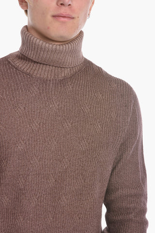 ID Turtleneck Aran Virgin Wool Sweater
