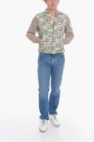 CDG X KAWS Gilet Imbottito con Logo All-Over