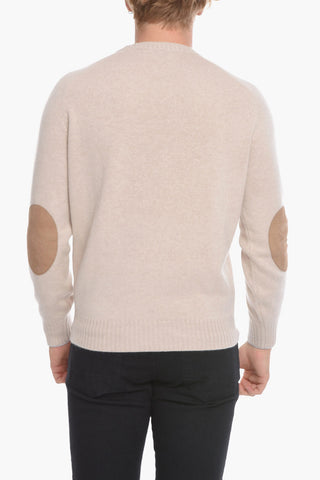 Cashmere Sweater with Patches on the Sleeves