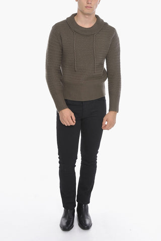 Wool Chunky Jumper with Drawstring
