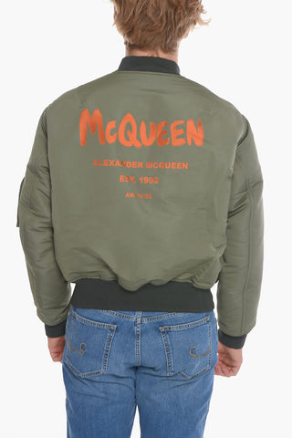 Bomber Multitasca in Nylon con Logo Stampato
