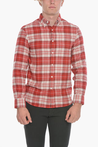 Loose-fit Shirt with Tartan Check Pattern
