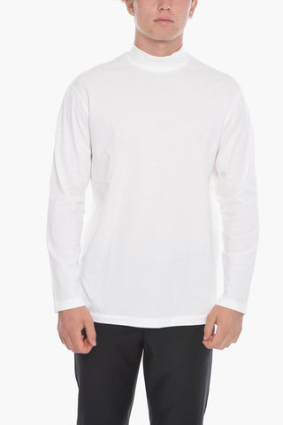 ADIDAS Turtleneck T-shirt with Ton-sur-ton Logo