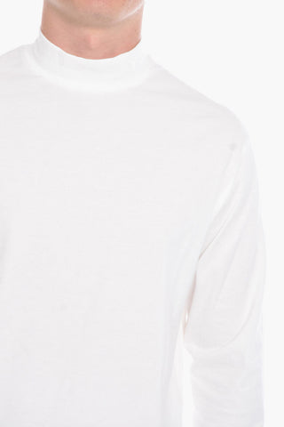 ADIDAS Turtleneck T-shirt with Ton-sur-ton Logo