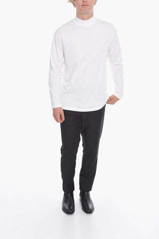 ADIDAS Turtleneck T-shirt with Ton-sur-ton Logo