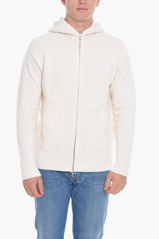Knit Hoodie with Zip Closure