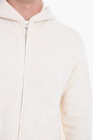 Knit Hoodie with Zip Closure