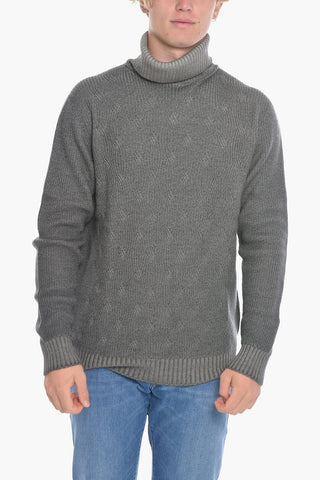 ID Turtleneck Aran Virgin Wool Pullover