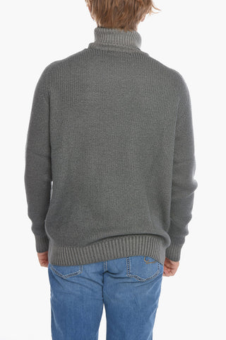 ID Turtleneck Aran Virgin Wool Pullover