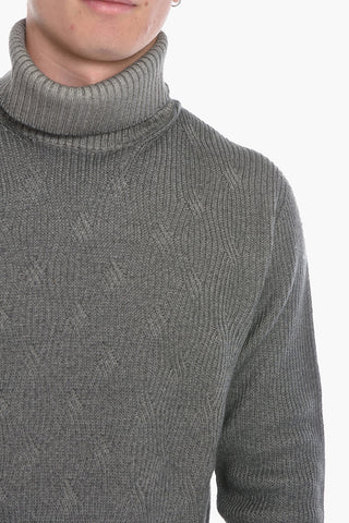 ID Turtleneck Aran Virgin Wool Pullover