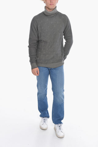 ID Turtleneck Aran Virgin Wool Pullover