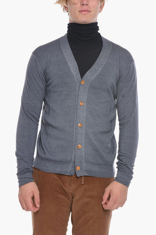 Lightweight Cardigan with Contrast Buttons