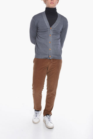 Lightweight Cardigan with Contrast Buttons