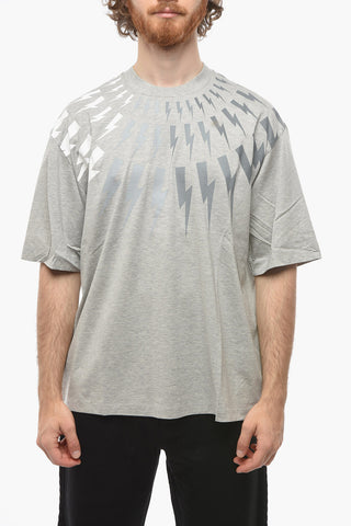 Cotton FAIR-ISLE THUNDERBOLT Easy Fit T-Shirt