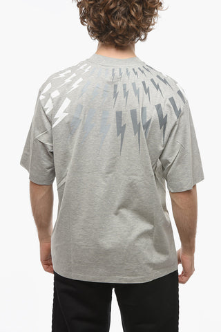 Cotton FAIR-ISLE THUNDERBOLT Easy Fit T-Shirt
