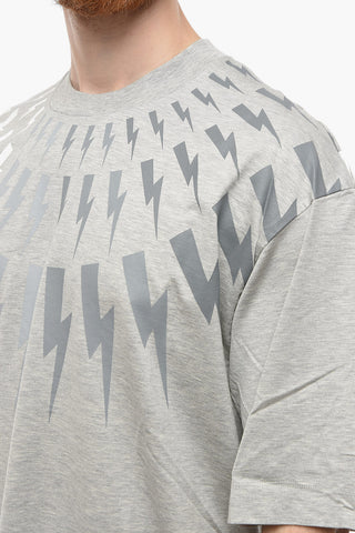 Cotton FAIR-ISLE THUNDERBOLT Easy Fit T-Shirt