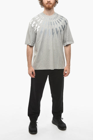 Cotton FAIR-ISLE THUNDERBOLT Easy Fit T-Shirt
