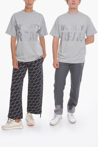T-shirt UNISEX Girocollo con Scritta Glitter