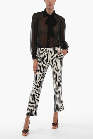 Animalier Print Flared Fit Pants