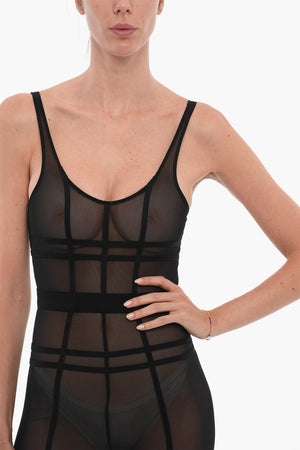 Ärmelloser transparenter Jumpsuit