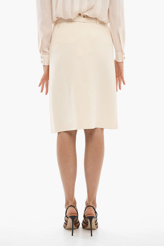 Pleated Skirt With Chain Detail