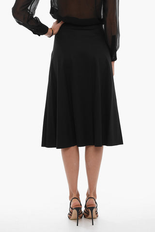 High-waisted Longuette Skirt