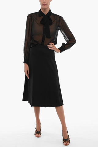 High-waisted Longuette Skirt