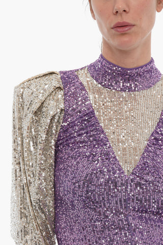 Top IDA In Paillettes con Spalline Imbottite 