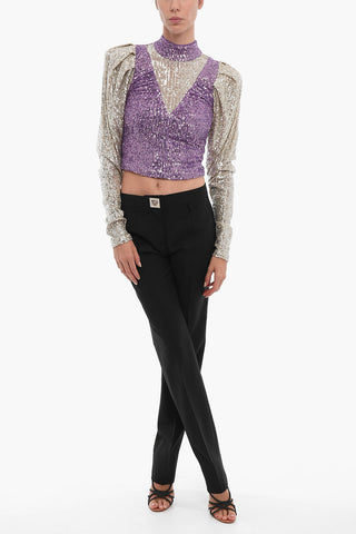 Top IDA In Paillettes con Spalline Imbottite 