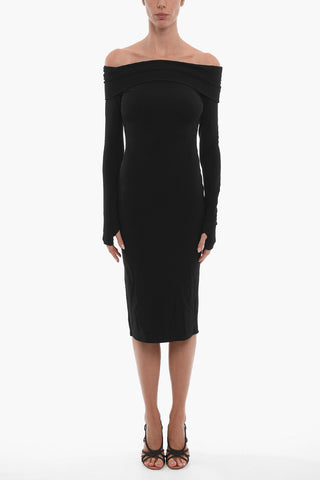 Boatneck Long Sleeved Dress