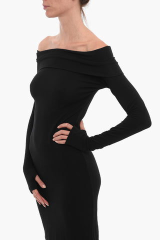 Boatneck Long Sleeved Dress