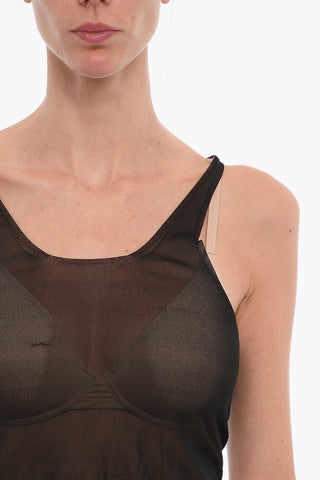 Sheer Silk Sleeveless Top