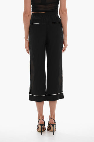 Printed Silk Pants With drawstrings