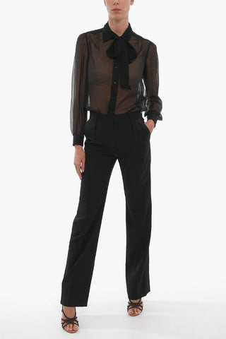 Loose Fit Pants Satin Bands
