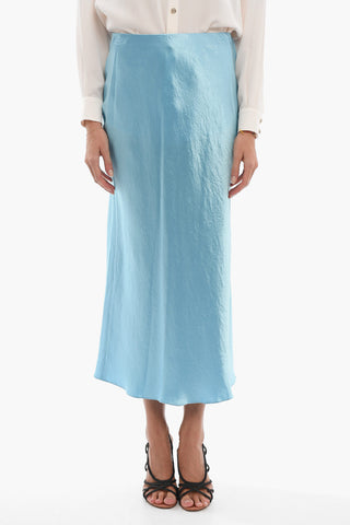 Gonna Maxi In Satin Con Spacco Laterale