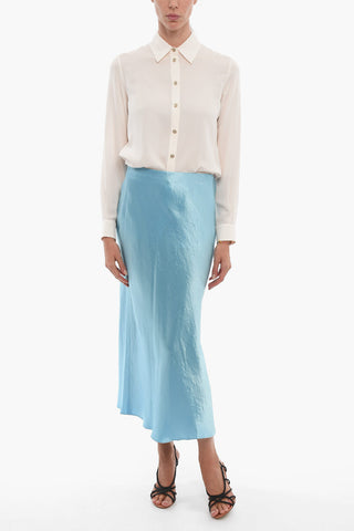 Gonna Maxi In Satin Con Spacco Laterale