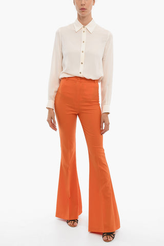 Pantaloni Flared Fit BIANCA In Misto Lana