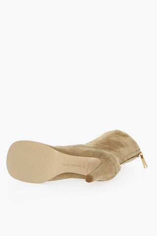 Stivaletti in Suede con Punta Squadrata 9cm