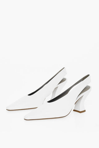 Lambskin ALMOND Pumps with Cuban Heel 8cm