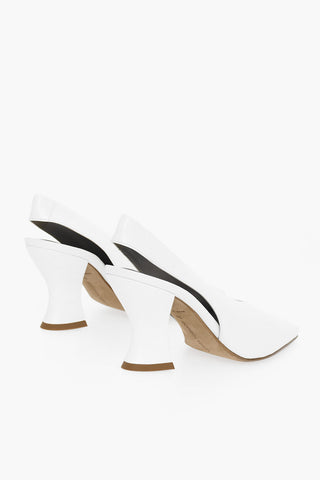 Lambskin ALMOND Pumps with Cuban Heel 8cm
