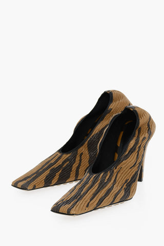 Décolleté CRUNCH SHARPEI in Pelle con Stampa Tigre 9cm