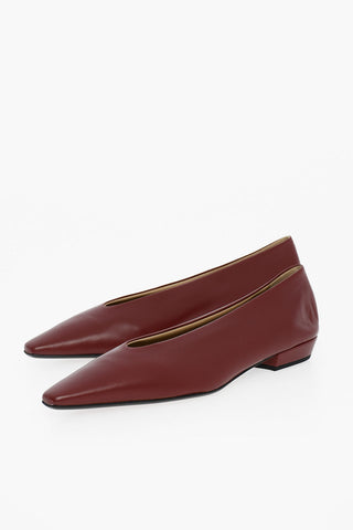Nappa-leather ALMOND Ballet Flats with Pointed Toe