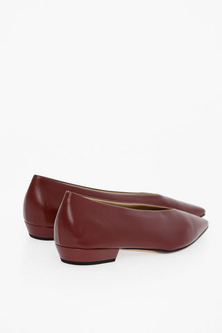 Nappa-leather ALMOND Ballet Flats with Pointed Toe