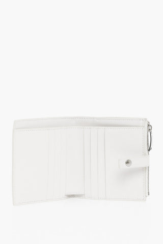 Woven Leather Bi-fold Wallet with Zip