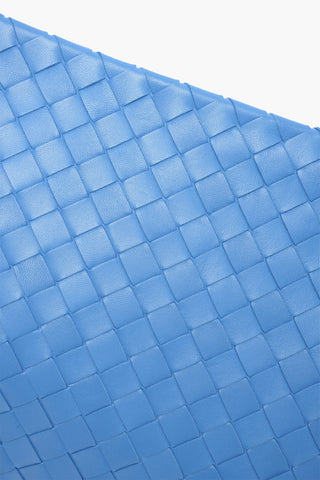 Woven Leather Pouch with Zipped Closure
