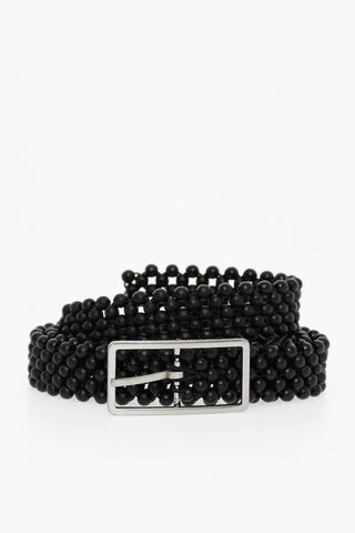 Wood Beads Elastic Belt