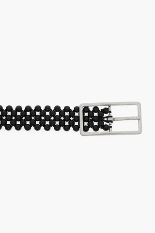 Wood Beads Elastic Belt