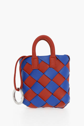 Bicolor Intreccio Soft-leather Bag-shaped Charm
