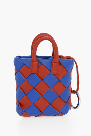 Bicolor Intreccio Soft-leather Bag-shaped Charm